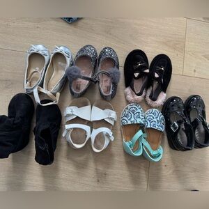 Set of 6 kids toddler girls shoes boots sandals dress shoes size 5-7 Janie Jack